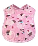 Patricia Ann Designs Fleece Reversible Bib with Check Trim, Cherry Cupcake/Pink by Patricia Ann Desi