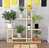 花スタンド屋内 腐食防止ソリッドウッドフラワーラック屋外バルコニープラントディスプレイスタンド多機能フラワーポットフレーム木製棚 (色 : B)