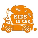 imoninn KIDS in car ステッカー　【パッケージ版】　No.37　ハリネズミさん　（オレンジ色）
