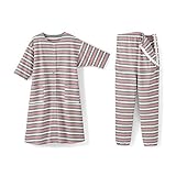 帝王切開対応 パジャマ 杢グレー系 サイズ：マタニティＭ～Ｌ