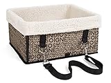 uSix猫犬ペット車ブースターSeat for旅行犬Booster Seat for Cars withシートベルトテザー 13" L x 11" D x 7" H ブラック