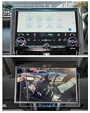 ruiya 【2枚入り】 反射防止フィルム 新型 トヨタ アルファード 40系 カーナビ 14インチ 保護フィルム＋後席ディスプレイ 13.2インチ ガラスフィルム ヴェルファイア 40系 ナビ 後席ディスプレイ 保護フィルム 反射軽減 傷防止 9H 指紋防止 汚れ防止 極薄 高感度タッチ 自己吸着 アルファード 40 2点セット ヴェルファイア 40 アクセサリー カスタムパーツ
