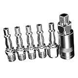 Homyl 6個キット　空気圧　カプラ　カップラー　コネクタ　配管継手　カップリング　アダプタ　ネジ式　組み合わせ　接続　　　　