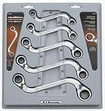 GearWrench 85299 5 Piece Metric Reversible S-shaped Double Box Ratcheting Wrench Set [並行輸入品]