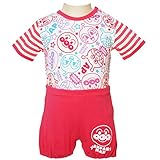 【本体綿100％】2016年 夏物 アンパンマン 天竺 ロンパース スーツ 上下セットアップ Anpanman ピンク◇90cm
