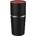 カフラーノ(Cafflano) ポータブル コーヒーメーカー 0.47L アウトドア ハンドドリップ コーヒーミル 粗細調節可 ペーパーレスフィルター マグカップ付 ブラック 9×9×19.5cm クラシック CK-BK