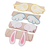 Ymgot 汗取りパッド ベビー 天使 羽根 4枚セット 綿100% 4重ガーせ 新生児 ギフト 出産祝い (S(29*20CM), Aデザイン)