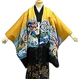 七五三 3歳 3才 男児 トータル13点フルセット 男の子 着物(ミニ5歳) 10タイプ/7(鷹矢羽・金茶B-3)
