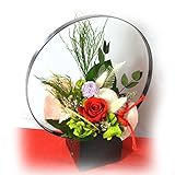 ＜母の日 ギフト＞ほんのり香る！和風 プリザーブドフラワー アレンジ　[華恋　レッド]