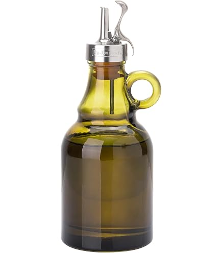 Jamie Oliver Distributeur D'Huile Rustique Italien - Verre Transparent 650 Ml Avec Bouchon En Liège