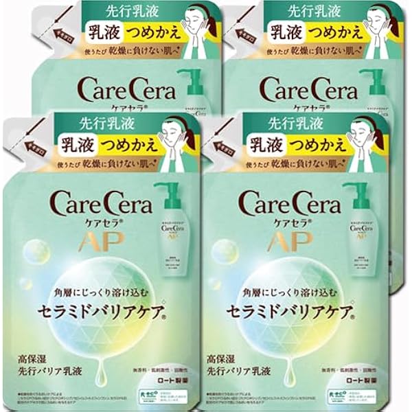 CareCera AP乳液 ケアセラ　本体＆詰め替え　各3個 Amazon | 【3袋】ロート製薬 ケアセラ(CareCera)APフェイス