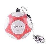 Lenwave サッカーボール スマイルサッカー 練習 4 号球小学生用/キッズ用(ホワイト×レッド)