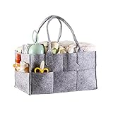 Portable Diaper Caddy - Changing Table Organizer Trend Lab Baby Stuff Organizer Felt Diaper Storage 