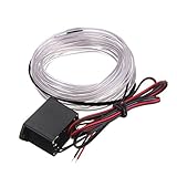 ELワイヤー，SODIAL(R) 5メートル ELケーブルDC 12Vフレキシブルネオンライト（クリスマスパーティー用）パーティーハロウィンコスチュームディスプレイ（ホワイト）