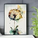 【DA07】 タンポポ 水彩画 インテリア 花 ウォールアート Dandelion