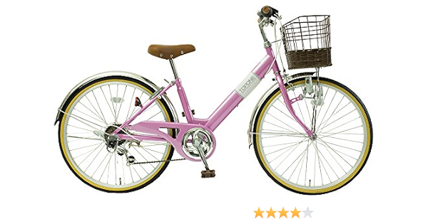 子供用自転車 24インチ シマノ6段変速 ステンレス泥除け 男の子 女の子 シティサイクル キッズバイク ジュニアサイクル Nv246 Pi ピンク Top One 子ども用自転車 Amazon
