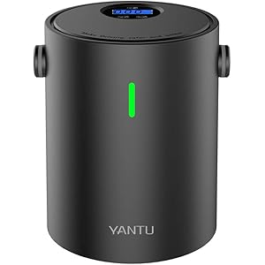 YANTU 自動車 空気入れ 電動 車用 コードレス 自転車 くうきいれ 電動空気入れ 電動ポンプ 電動バイク 携帯空気入れ 空気いれ 60s快速充填 タイヤの空気圧測定 充電式 エアコンプレッサー 車/ロードバイク/ボール/浮き輪/バイク/風船/クロスバイク対応(ブラック)