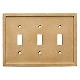 Franklin真鍮w30359 – 365-c Tumbled Textured TileトリプルスイッチFaux Stone壁スイッチプレート/プレート/カバー、ダークサンド