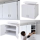 整理箪笥(可動式整理棚)専用上置き 幅595×高さ～675mm f-jkp-frm2004wh ホワイト色