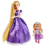 【ノーブランド品】塗り絵 　3D　お姫様の人形セット　女の子　玩具　ドレス　素敵　贈り物　全２色選べ - 紫