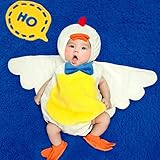 【Bright Future】 ベビー 着ぐるみ 鳥 ニワトリ コスチューム 背景 セット 赤ちゃん 寝相アート 酉年 年賀状