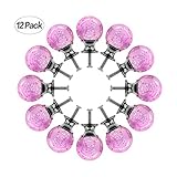 30mm 12pcs Pink Bubbles Glass Crystal Knobs and Pulls Knobs Handles for Kitchen Furniture Door Drawe