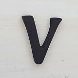 シンプルブラック! 真鍮レター45mm　小文字　アルファベット v