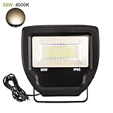 GreenClick LED 投光器 投光機 50w 明るさ4200lm 屋外照明作業灯、 看板灯、 街灯 玄関ライト 2M配線【一年保証】 (4000K)
