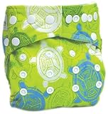 Bumkins Stuff It Cloth Diaper with 2 Minky Inserts, Green Turtle by Bumkins [並行輸入品]