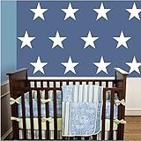 Owl Hills Wall Stickers: Stars White 9 15 Count [並行輸入品]