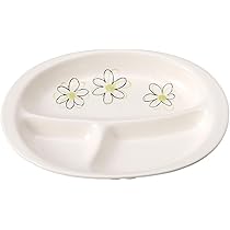 Amazon｜萬古焼 オーブン対応 オーバル ランチプレート 仕切りプレート