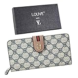 【LOUVE】 財布 レディース 長財布 大容量 （カード12枚収納 多機能 高級PUレザー）...