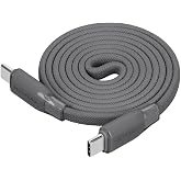 MOTTERU(モッテル) マグネットフラットケーブル PD240W対応 iPhone Air 17e 17Pro 16 15 ノートPC対応 USB-C to USB-C 1m 磁力でまとまる 形状記憶 急速充電 データ転送 スモーキーブラック M