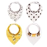 Pumpumly　ベビー＆キッズ用　ビブ　スタイ　赤ちゃん用　よだれかけ　コットン100% 柔らかい　子供　小物　三角　調整可能