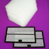 レンジフード換気扇深型専用枠2枚組 枠ヨコ幅372mmxタテ224mm&グラスファイバーフィルタ(コスモフィルタ)12枚SET
