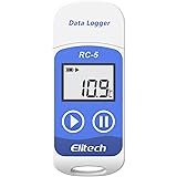 Elitech USB温度データーロガー RC-5 温度記録計 データレコーダー 32000ポイント 簡単に温度を記録し、解析できるデータロガー ブル (1)…