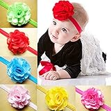 Domybest可愛いベビーヘアバンド　カチューシャ キッズ リボン 花　弾力性ある10色セット 新生児 赤ちゃん　髪飾り　ヘアアクセサリー 出産祝い 内祝い結婚式 お宮参り 誕生日 100日記念 こ