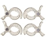 dreambaby ドリームベビー Stroller Clips Black 4 Pack 大きく開くベビーカークリップ4個セット Silver シルバー