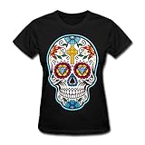 レディースBigシュガースカルメキシコ死者の日Tシャツ、Dia De Los Tee 074