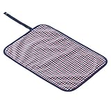 わくわくお食事タイムのベビーランチョンマット・シート　ギンガムチェック（トリコロール）　B0600600　日本製