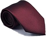 [HAVILAH MODE] ネクタイ ロングタイ ワインレッド 幾何学模様 ウォッシャブル 洗える ビジネス 就活 結婚式 父の日 【M816】