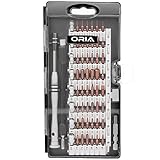 ORIA 精密ドライバーセット S2鋼製 60イン1 延長バー フレキシブルシャフト付き（ブラック） プロ修理・DIY工具 for iPhone switch PC カメラ 時計 PS4 ipad …