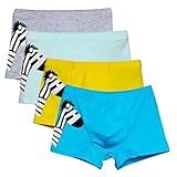 jojobabyベビー幼児キッズ2t-7t Boys Boxer Brief 4 - Packアンダーウェアセット