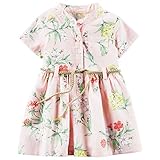 カーターズ ワンピース Carter's 女の子用ピンクボタニカルお出かけ用半袖ワンピース (18months(78-83cm)) [並行輸入品]