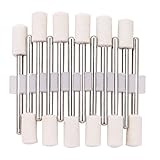 BEE&BLUE 軸付き砥石 研磨ヘッド 研削ヘッド シルバートーン 円柱型 ドレメルロータリーツール 研磨　ルーター 12個入り