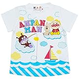 【本体綿100％】2017年 夏物 アンパンマン 天竺 夏空のんびり Ｔシャツ Anpanman オフホワイト◇80cm