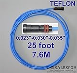 CHNsalescom TwecoリンカーンPTFEライナー25フィートMIG溶接ガンワイヤーサイズ0.023 "-0.030" -0.035 "