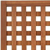 特注ラティスフェンス匠（目隠し）・縦横格子・チーク色・木製（高さ＋横幅＝合計300cm以内）（ウッドフェンス）日本製