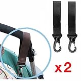 2x Pram Clips Bag Buggy Set BUGGY BAG HOOKS/Clips Fit Bugaboo, Phil+Teds,Quinny by Allis