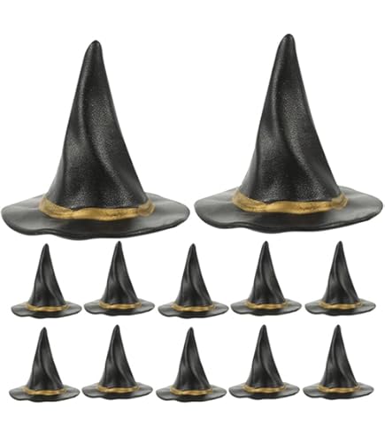 Amazon.co.jp: ミニハットミニ帽子小さい魔女帽子三角帽子6個
